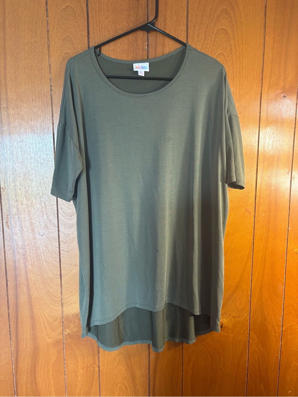 LuLaRoe Olive Green Relaxed Scoop Neck Short Sleeve Tee